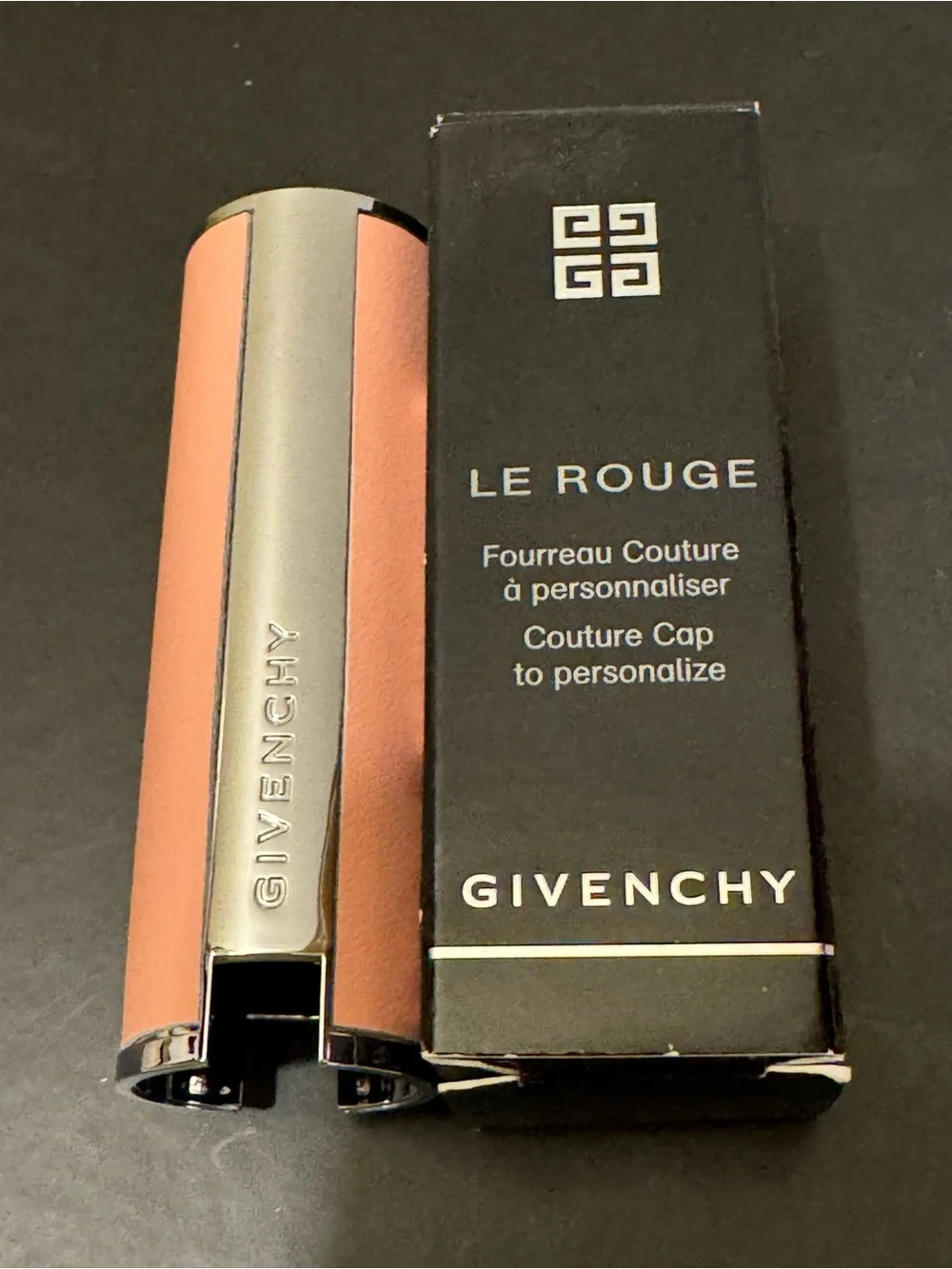 BNIB Rare Givenchy Le Rouge Custom Couture Lipstick Cap Case N° 41 Pink Leather